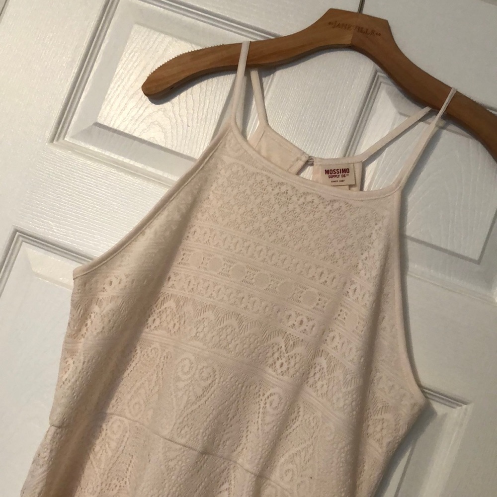Cream Sundress with KeyholeBack Detail